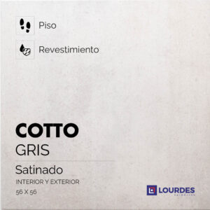 Cerámica Cotto Gris Satinado 56 x 56
