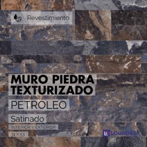 Revestimiento Muro Piedra 31x53 Petroleo